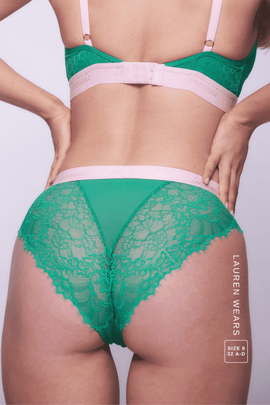 Slip en dentelle Synergy - Émeraude