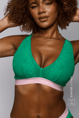 Synergy Lace Fuller Cup Bralette & Brief Set - Emerald - Lemonade Dolls