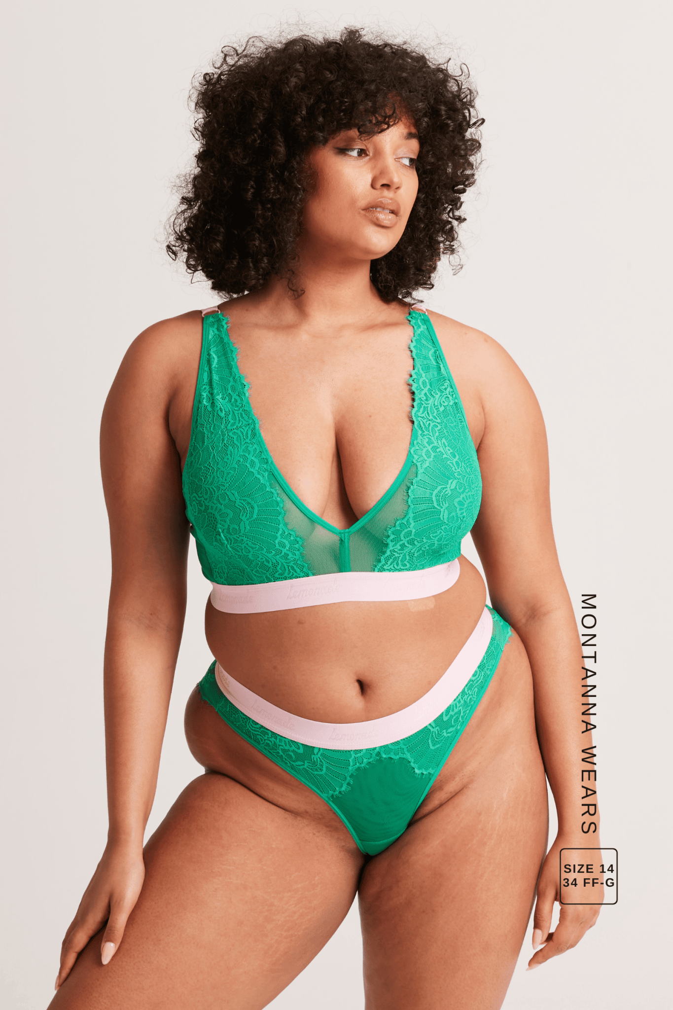 Synergy Lace Thong - Emerald - Lemonade Dolls