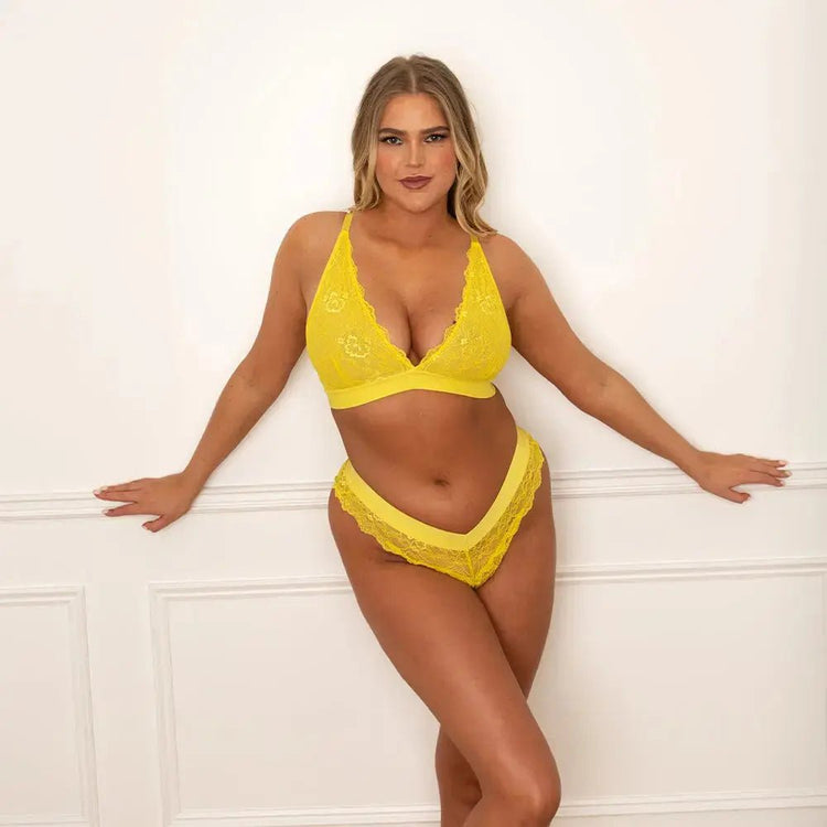 The Picot Lace Bralette Set - Lemonade Dolls