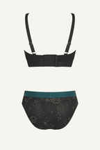 Wicked Elphaba Black Lace Bralette And Brief Set