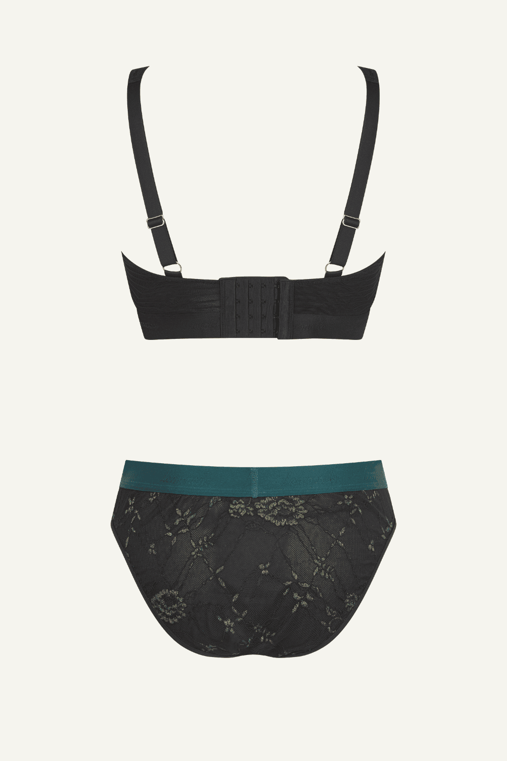 Wicked Elphaba Black Lace Bralette And Brief Set