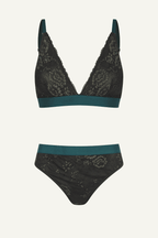 Wicked Elphaba Black Lace Bralette And Brief Set