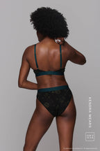 Wicked Elphaba Black Lace Bralette And Brief Set