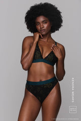 Wicked Elphaba Shimmer Lace Brief - Black - Lemonade Dolls