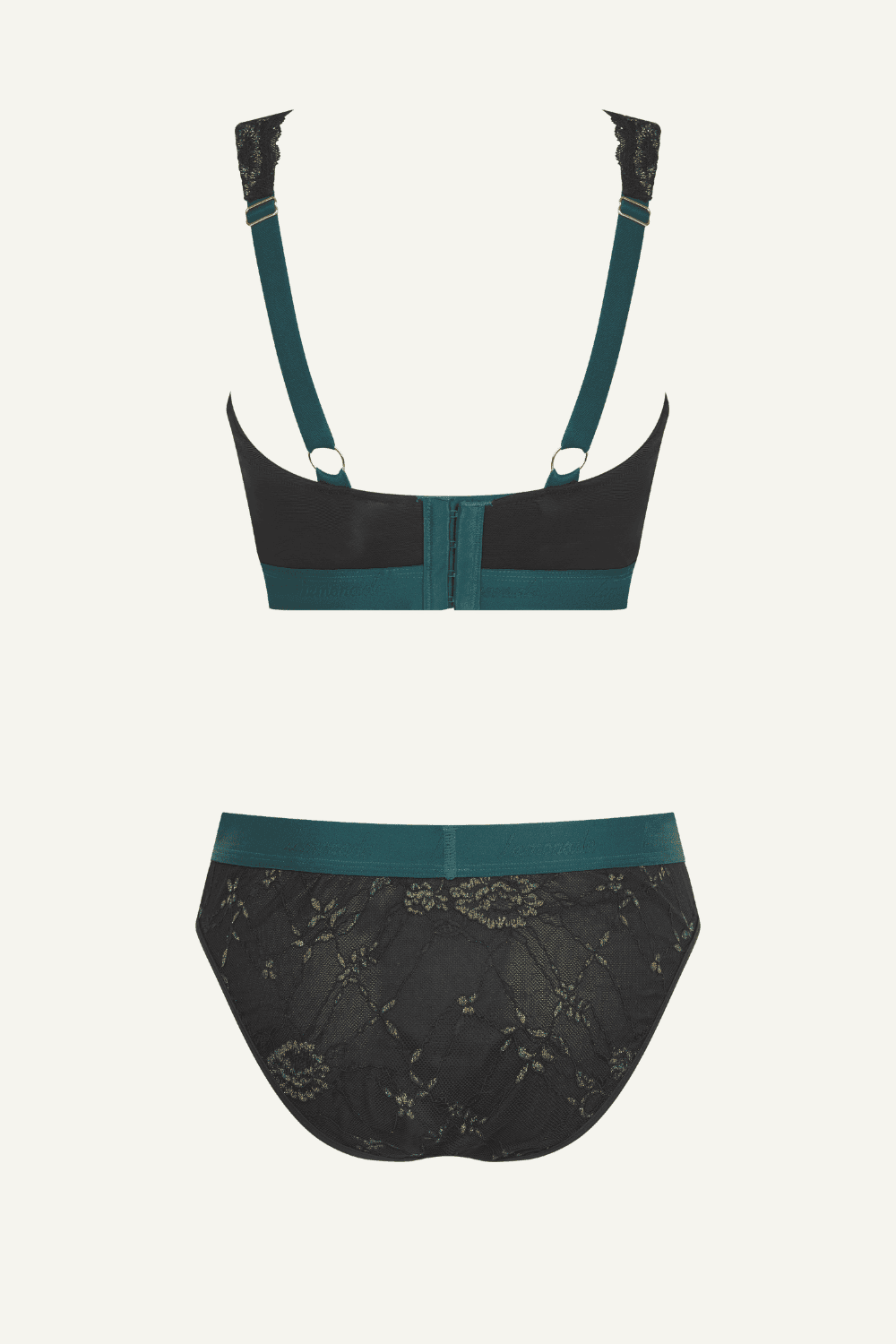 Wicked Elphaba Black Lace Bralette And Brief Set