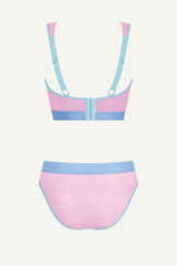 Wicked Glinda Picot Lace Fuller Cup & Brief Set – Trilogy Light Pink - Lemonade Dolls