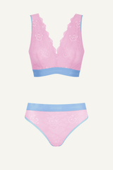 Wicked Glinda Picot Lace Fuller Cup & Brief Set – Trilogy Light Pink - Lemonade Dolls