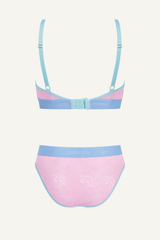 Wicked Glinda Picot Lace Trilogy Bralette & Brief Set - Light Pink - Lemonade Dolls