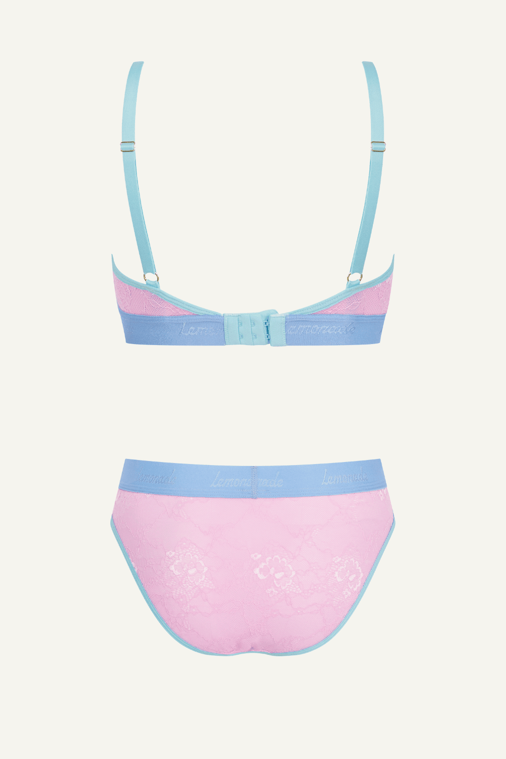 Wicked Glinda Pink Lace Bralette And Brief Set