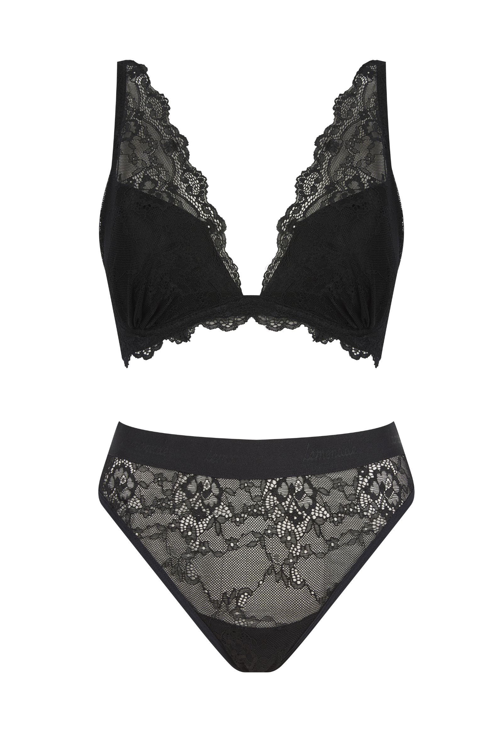 All Wonder, Push Up Bra & Brief Set - Black