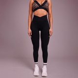 Wrap Waist Legging - Black - Lemonade Dolls
